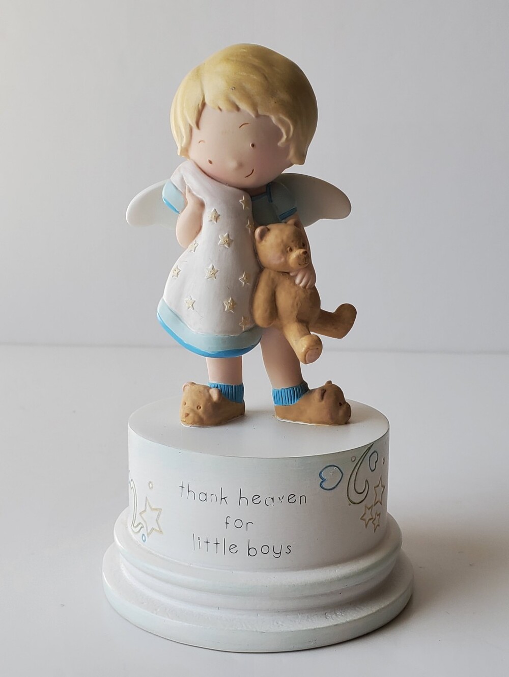 2008 Cutie Patootie Angel Figurine Thank Heaven for Little Boys